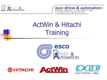 ActWin & Hitachi Training