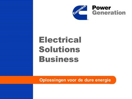Electrical Solutions Business Oplossingen voor de dure energie.