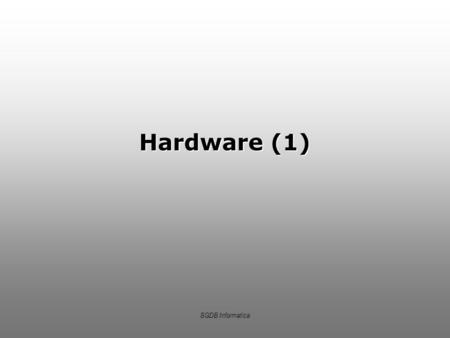 Hardware (1) SGDB Informatica.