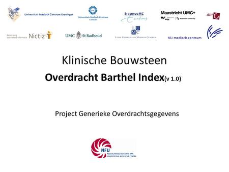 Overdracht Barthel Index(v 1.0)