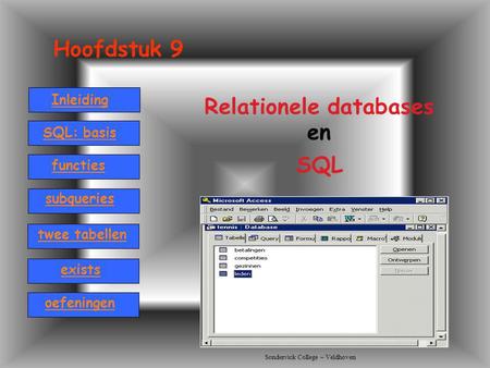 Relationele databases en