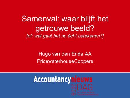 Hugo van den Ende AA PricewaterhouseCoopers