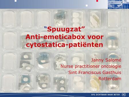 “Spuugzat” Anti-emeticabox voor cytostatica-patiënten