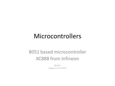 8051 based microcontroller