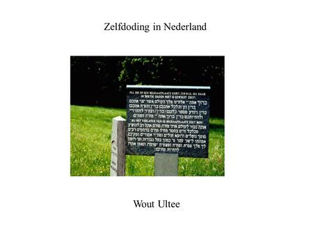 Zelfdoding in Nederland
