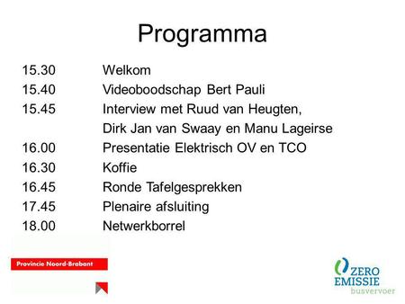 Programma Welkom Videoboodschap Bert Pauli