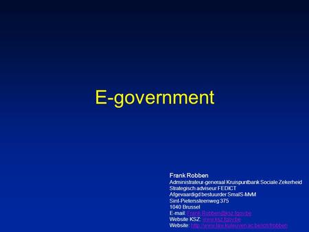 E-government Frank Robben