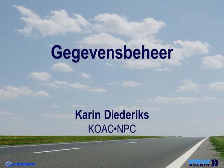 Gegevensbeheer Karin Diederiks KOAC•NPC.
