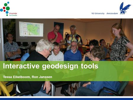 Interactive geodesign tools
