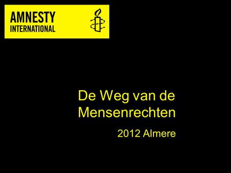 De Weg van de Mensenrechten 2012 Almere. Verschillende locaties waar een Mensenrecht artikel verbonden wordt met het hier en nu…