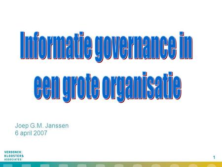 Informatie governance in