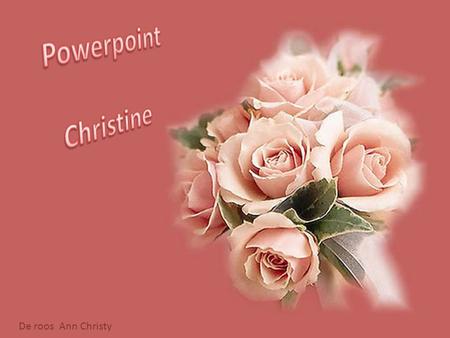 Powerpoint Christine De roos Ann Christy.