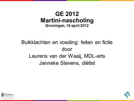 GE 2012 Martini-nascholing Groningen, 19 april 2012