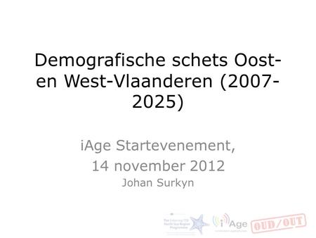 Demografische schets Oost- en West-Vlaanderen ( )