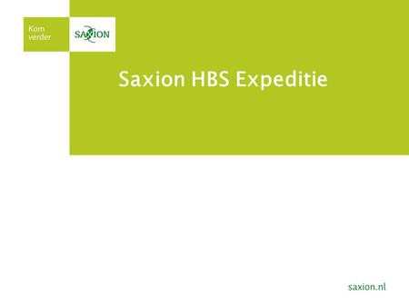 Saxion HBS Expeditie.