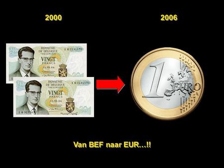 2000 2006 Van BEF naar EUR…!!. 20002006 Verschil 18 frank ( 0,46 euro) 0,85 euro + 85% STOKBROOD.