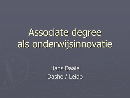 Associate degree als onderwijsinnovatie