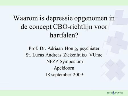 Prof. Dr. Adriaan Honig, psychiater