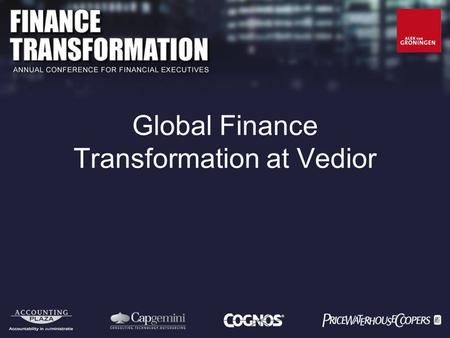 Global Finance Transformation at Vedior