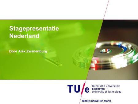 Stagepresentatie Nederland Door Alex Zwanenburg. Waarom naar het buitenland? / Department of Applied Physics PAGE 125-5-2010.