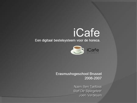 iCafe Erasmushogeschool Brussel