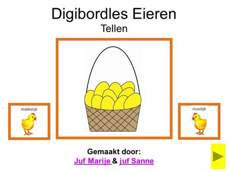 Digibordles Eieren Tellen Gemaakt door: Juf Marije & juf Sanne