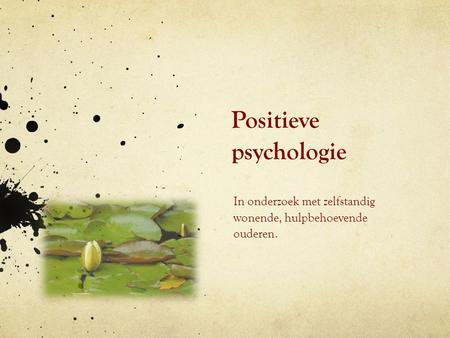 Positieve psychologie