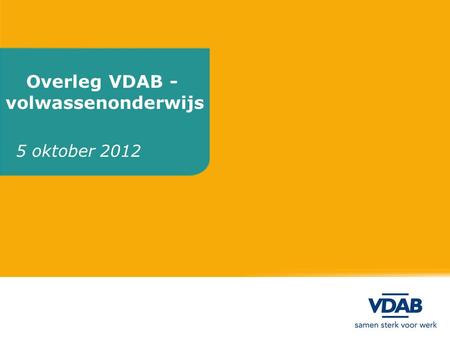Overleg VDAB - volwassenonderwijs