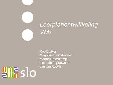 Leerplanontwikkeling VM2