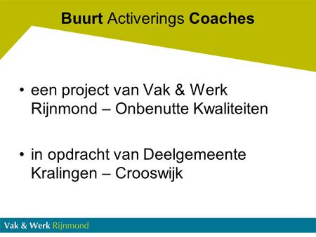 Buurt Activerings Coaches