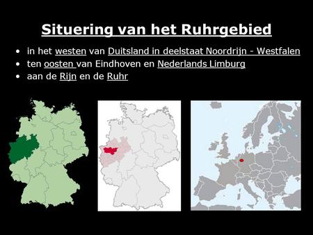 Situering van het Ruhrgebied