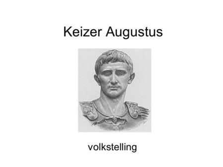 Keizer Augustus volkstelling.
