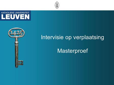 Intervisie op verplaatsing Masterproef. 2 20/5/2010 IVOV Masterproef Programma Kadering concept masterproef Focus op 3 thema’s –Begeleiding van de masterproef.