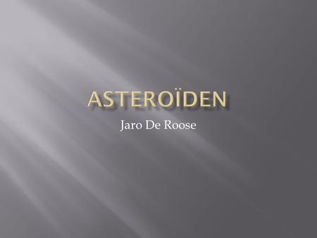 Asteroïden Jaro De Roose.