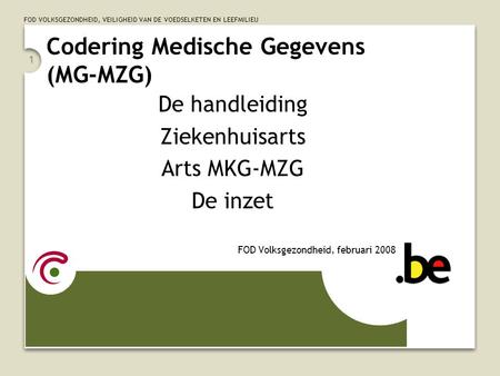 Codering Medische Gegevens (MG-MZG)