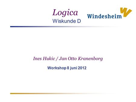 Ines Hukic / Jan Otto Kranenborg Workshop 8 juni 2012