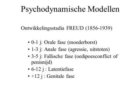 Psychodynamische Modellen