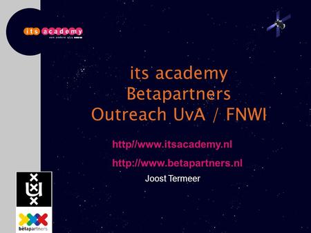 its academy Betapartners Outreach UvA / FNWI