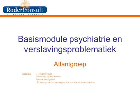 Basismodule psychiatrie en verslavingsproblematiek
