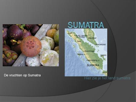 Hier zie je het land sumatra