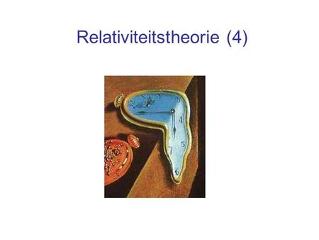 Relativiteitstheorie (4)