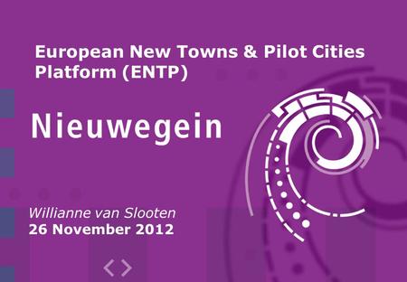 European New Towns & Pilot Cities Platform (ENTP)