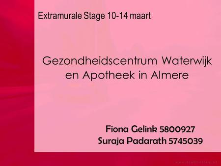 Gezondheidscentrum Waterwijk en Apotheek in Almere