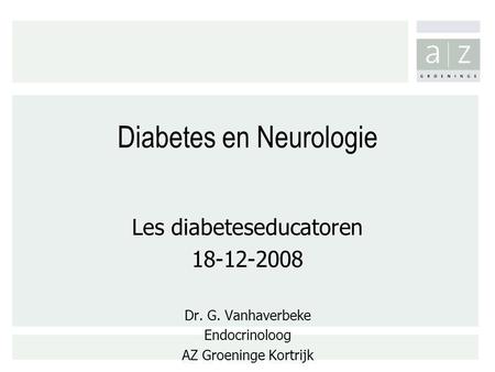 Diabetes en Neurologie