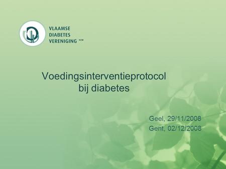 Voedingsinterventieprotocol bij diabetes