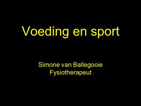Simone van Ballegooie Fysiotherapeut