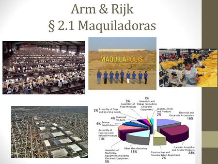 Arm & Rijk § 2.1 Maquiladoras