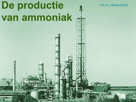 De productie van ammoniak