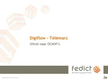 Digiflow - Télémarc Uitrol naar OCMW’s