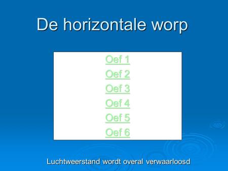 Luchtweerstand wordt overal verwaarloosd